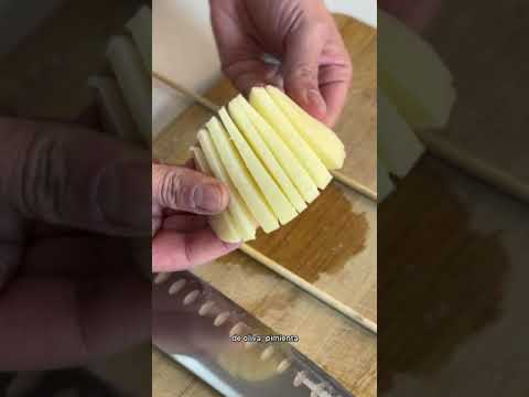 Papas acordeón en freidora de aire