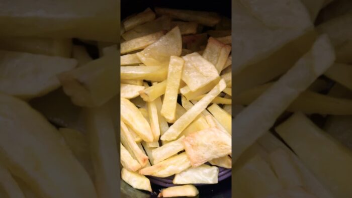 Papas en Freidora de Aire 🥔 #suscribete #food #saludable #satisfying