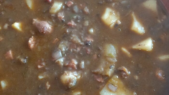 Patatas de fabada, fácil y rico con Thermomix