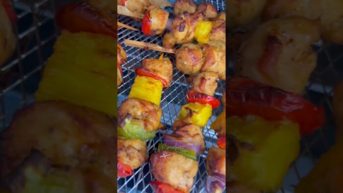 Pinchos de Pollo en la FREIDORA DE AIRE ( Receta en la descripción)