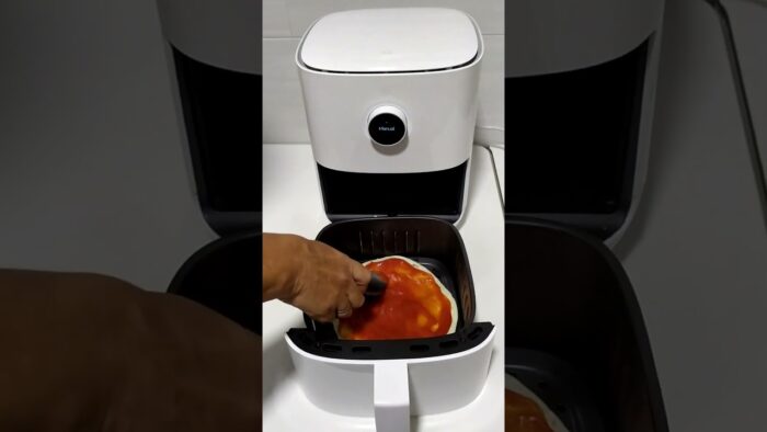 Pizza en airfryer-freidora de aire