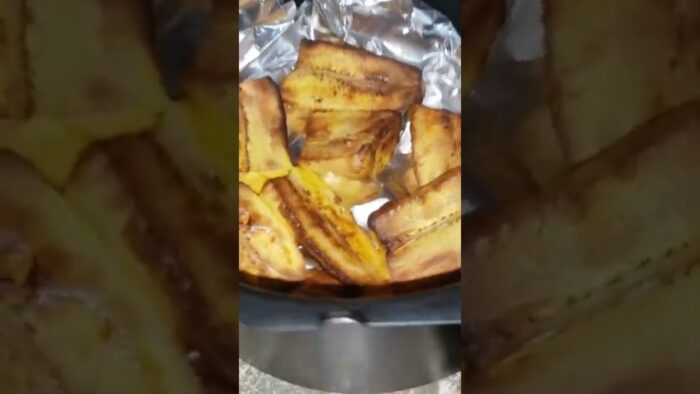 Platanos fritos en freidora de aire/ Air Fryer Fried Bananas