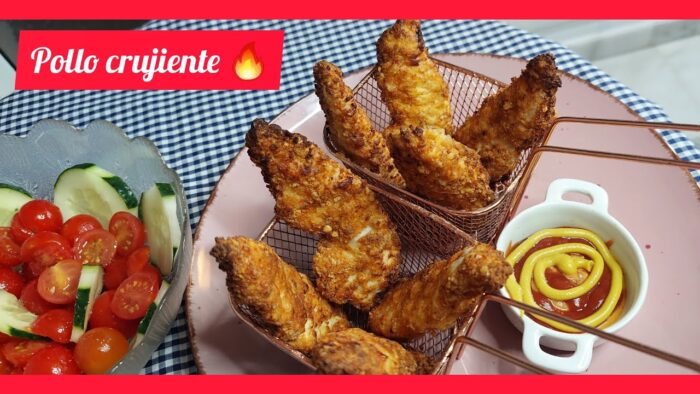 🔥 Pollo crujiente PICANTE/ recetas para freidora de aire rápidas y fáciles #cecofry #cecotec