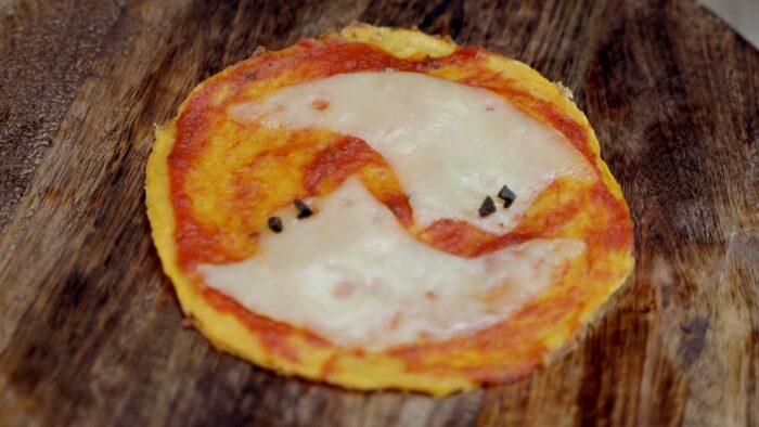 RECETA #9 PIZZA en THERMOMIX de CALABAZA ASADA con decoración de HALLOWEEN 🎃