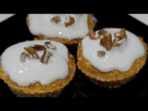 Receta de panquecito de zanahoria🥕 y avena, en freidora de aire. #nutrición #saludable #cupcake