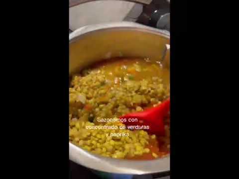 Sopa de lentejas hechas en Thermomix.
