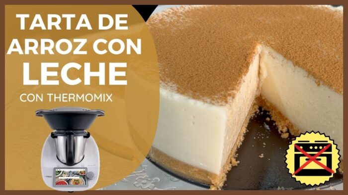 🤩 TARTA de ARROZ con LECHE 🍚🥛​​​​​ ​ con THERMOMIX ✅ | La receta MÁS fácil SIN HORNO ❌​