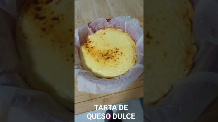 Tarta de queso dulce y facilisima 😋😋 en la freidora de aire y solo 4 ingredientes