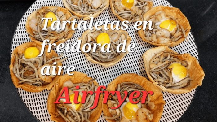 Tartaletas de gulas y gambas con huevo de codorniz, En FREIDORA DE AIRE, Aperitivos para NAVIDAD 🎄