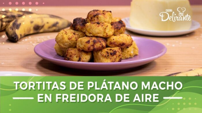 Tortitas de plátano en freidora de aire | Cocina Delirante