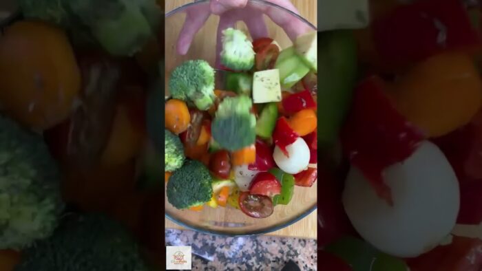 Verduras asadas en la freidora de aire #freidoradeaire #recetas