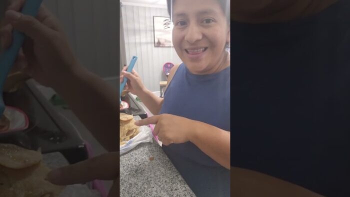 milanesa en freidora de aire, queda super rica.
