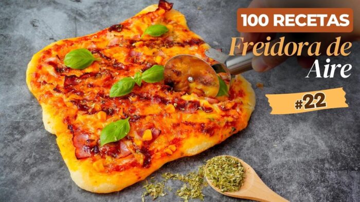 🍕¡Pizza en Freidora de Aire para Principiantes! Pizza Casera en Air Fryer en Minutos 😲