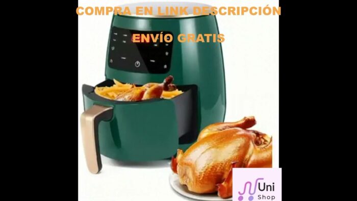 Freidora De Aire Digital 6 Litros 2400 W + Gratis 100 Pcs De Papel Protector + Libro Virtual De 100