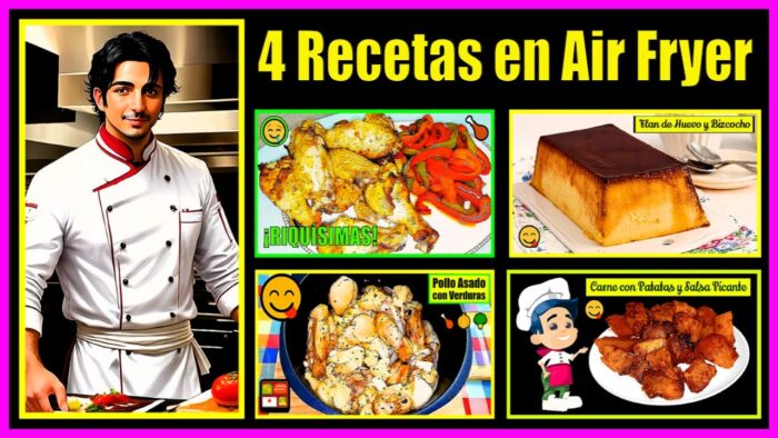 ✅ 4 Deliciosas y Fáciles Recetas para Hacer en Tu Freidora de Aire 😋👍