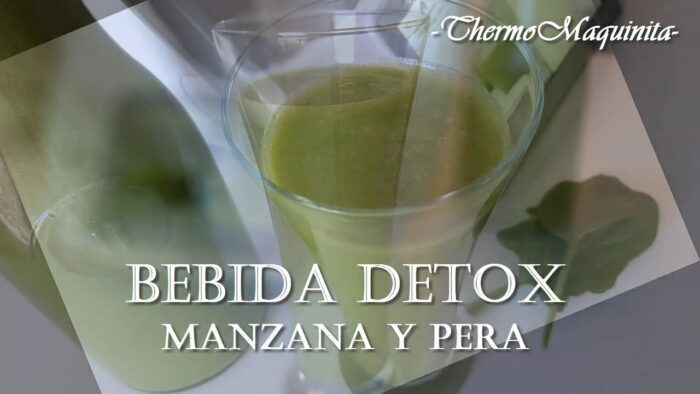 BEBIDA DETOX de manzana y pera con THERMOMIX de ThermoMaquinita
