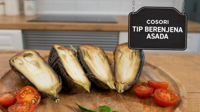 Berenjena asada en freidora sin aceite Cosori