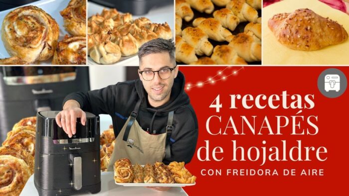 CANAPÉS de HOJALDRE RÁPIDOS y FÁCILES 🤩​ en tu AIRFRYER ​✅ | Freidora EASY FRY & GRILL de MOULINEX