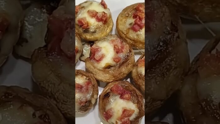 CHAMPIÑONES RELLENOS EN FREIDORA DE AIRE CECOFRY #freidoradeaire #cecofry