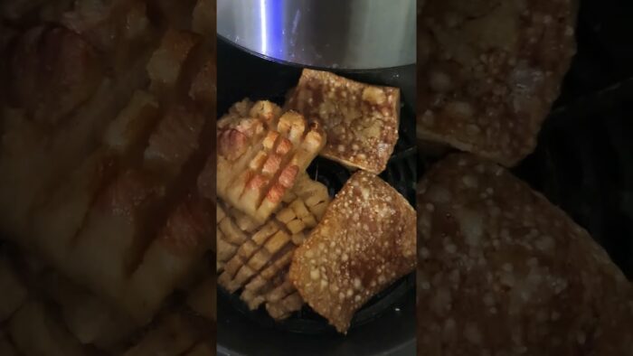 CHICHARRON CROCANTE en la EASY FRY. (Freidora de aire) #shorts #comida #delicious #colombia 🇨🇴  👍🚀