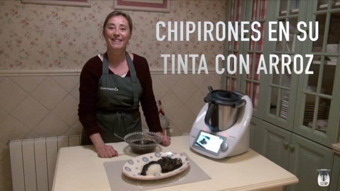 CHIPIRONES EN SU TINTA CON ARROZ – RECETAS CON THERMOMIX PASO A PASO