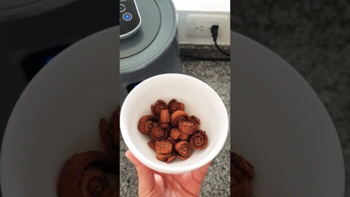 Cereal rol de canela😋 en freidora de aire #shorts
