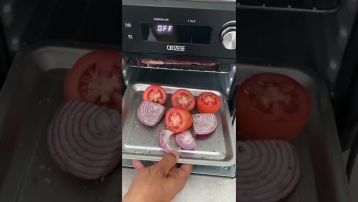 Cocinando en freidora de aire. Horno/freidora