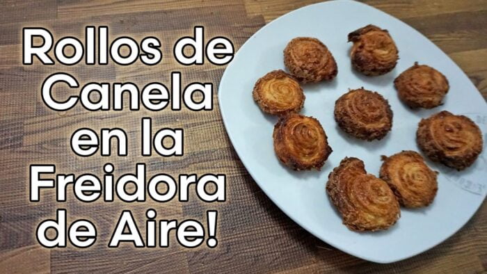 Como Hacer ROLLOS DE CANELA SUPER FACILES EN LA FREIDORA DE AIRE🥯🥐🍰