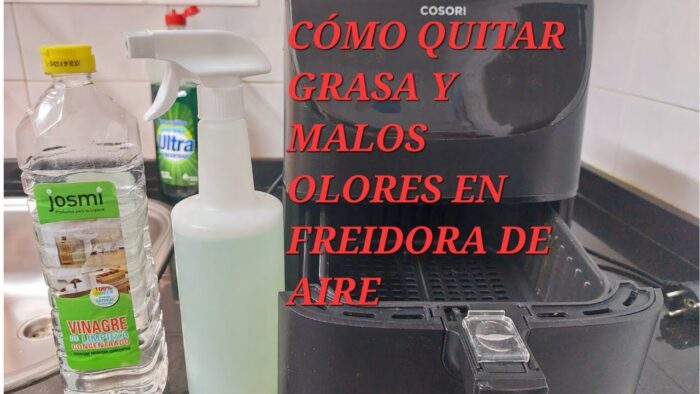 Cómo limpiar FREIDORA de AIRE y quitar los MALOS OLORES Y GRASA,✅️#airfryer