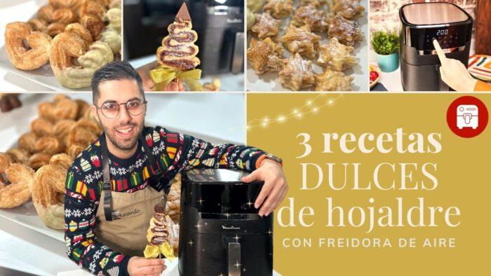 DULCES de HOJALDRE 🥐​ RÁPIDOS y DELICIOSOS en AIRFRYER ✅​ | Freidora EASY FRY & GRILL de MOULINEX