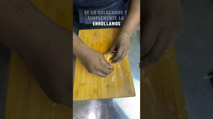 Deliciosos rollitos de pollo en freidora de aire #pollo #rollodepollo #freidoradeaire #receta