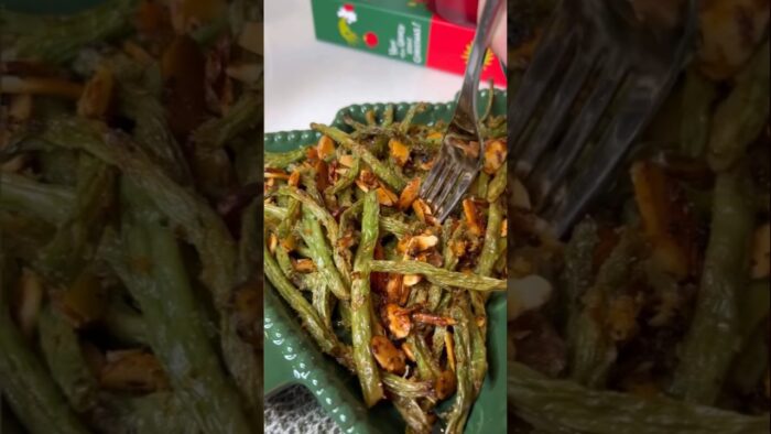 Ejotes en la Freidora de Aire con Almendras y Tajín