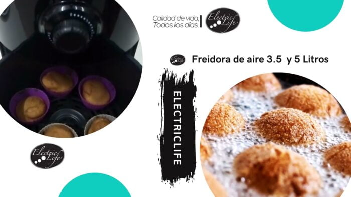 Freidora de aire ElectricLife 3.5LT y 5 LT