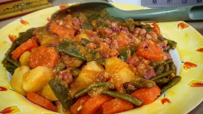 Judías verdes a la jardinera/ Verduras en thermomix/Recetas thermomix