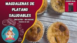 Magdalenas de Plátano y chocolate en Freidora de Aire (Sin gluten – Sin Azúcar). COSORI DU ...