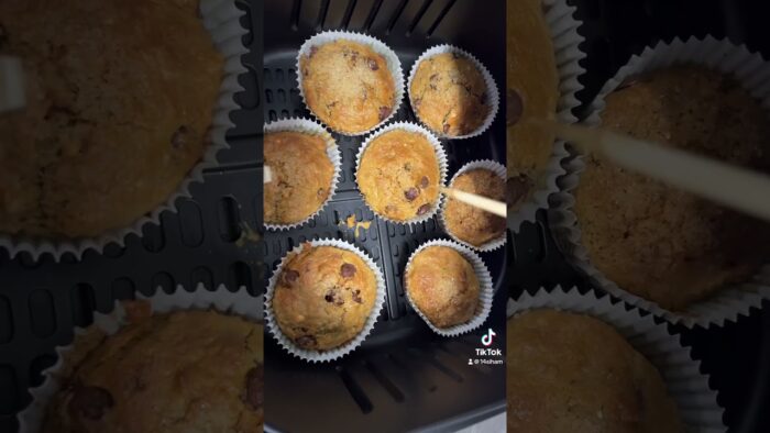 Magdalenas de avena hechas en freidora de aire