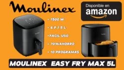 Moulinex Easy Fry Max 5L – Freidora aire para cocinar en poco tiempo, ahorro hasta 70%, 10 programas
