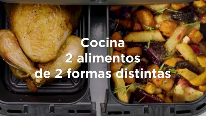 NINJA FOODI MAX 9.5L AF400EU FREIDORA DE AIRE 6 EN 1 CON COMPARTIMENTO DOBLE