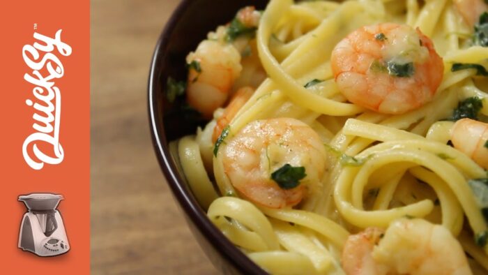 One Pot Pasta Gambas y Espinacas con Thermomix