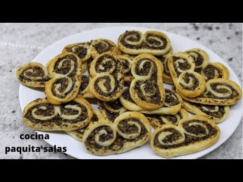 PALMERITAS DE TAPENADE con thermomix/COCINA FACIL/COCINA PAQUITA SALAS