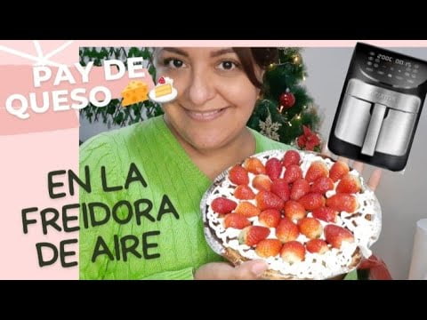 PAY DE QUESO EN LA FREIDORA DE AIRE 🧀/ VLOGMAS DÍA 11 #amadecasa #paydequeso #airfyer  #gourmia