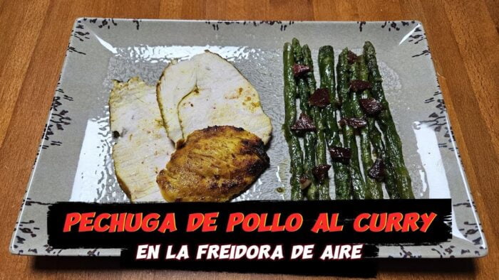 ▶️ PECHUGA DE POLLO AL CURRY ✅️ Receta rápida en la freidora de aire ¡¡DELICIOSA!!