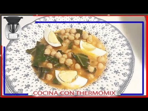POTAGE DE GARBANZOS ECONOMICO FACIL Y CONTUNDENTE MENU  CON THERMOMIX