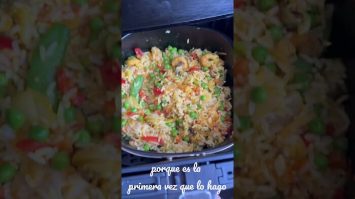 Paella 🥘 en la freidora de aire #vlogmonini