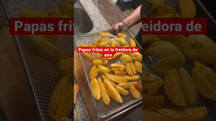 Papas frita en la freidora de aire saludable para bajar de peso #papasfritas #recetafacilyrapida