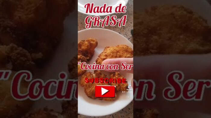 Pollo rebozado en FREIDORA DE AIRE. #airfryer #recetasfreidoradeaire #freidorasinaceite