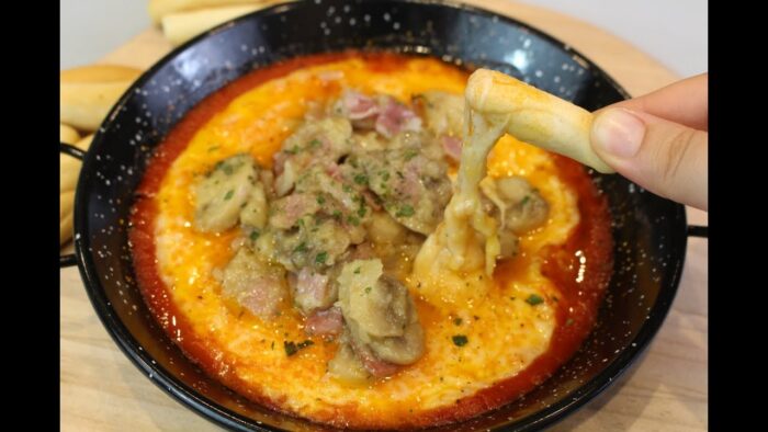 Provolone con champiñones con Thermomix | Receta deliciosa