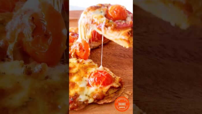 Receta de Pizza 🍕 en la freidora de aire #recetaenairfryer #pizza #airfryer #freidoradeaire
