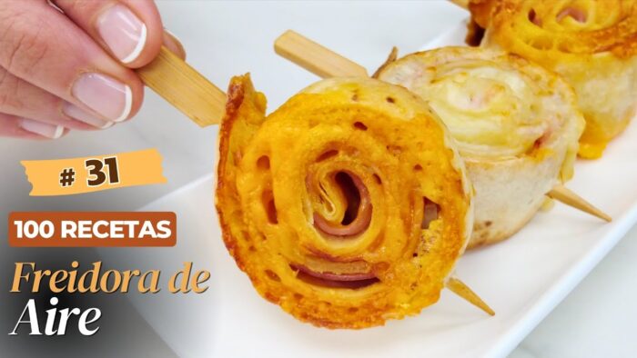 🚀 Rollitos de Jamón y Queso en Freidora de Aire ¡Increíblemente Fáciles y Deliciosos 😋