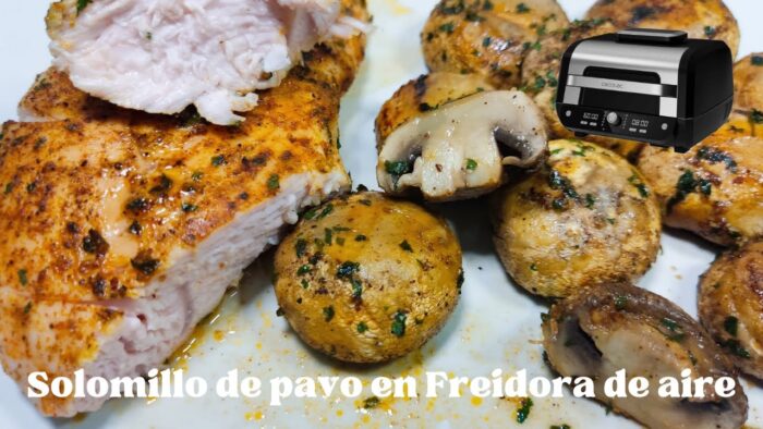 😋 SOLOMILLOS de PAVO con CHAMPIÑONES en FREIDORA de AIRE